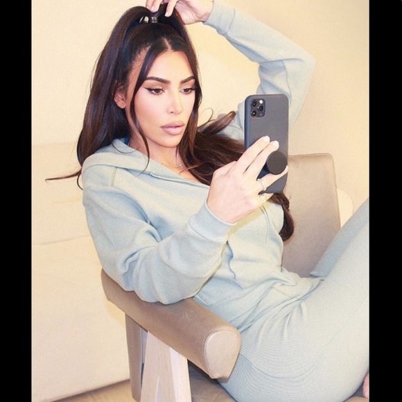 Skims waffle leggings in mineral green SOLD OUT - Picture 2 of 11